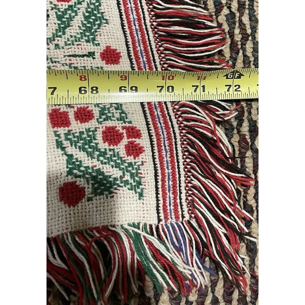 Vintage Woven Nutcracker Tapestry Blanket Christmas Sofa Throw 48